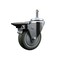 Service Caster 4'' Gray Polyurethane Wheel Swivel 7/16'' Grip Ring Stem Caster with Brake SCC-GR20S414-PPUB-PLB-716138 - alternate 1